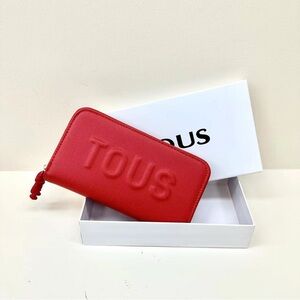 Vibrant Red Embossed Wallet